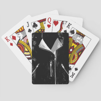 Leather Jacket White playing cards