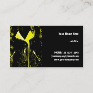 Leather Jacket Yellow business card horizontal