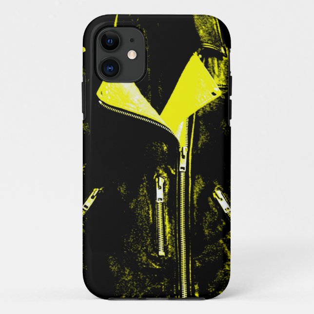 Leather Jacket Yellow iPhone 5 case (Back)