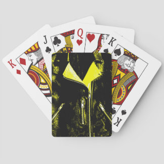 Leather Jacket Yellow playing cards