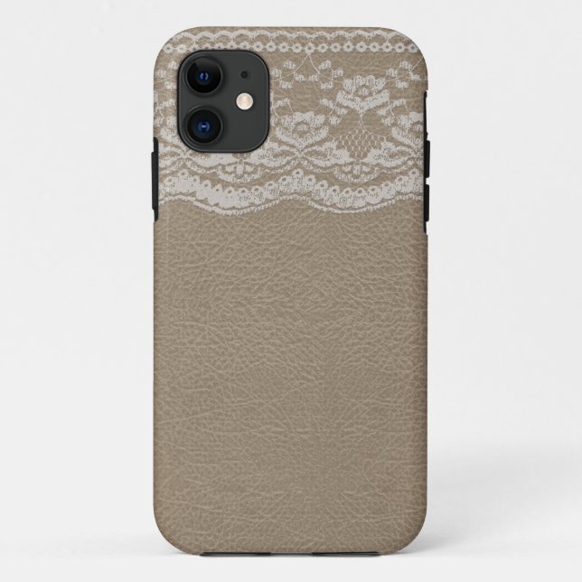 Leather & Lace Wedding Case-Mate iPhone Case (Back)