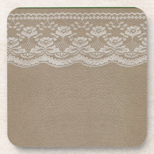 Leather & Lace Wedding Coaster
