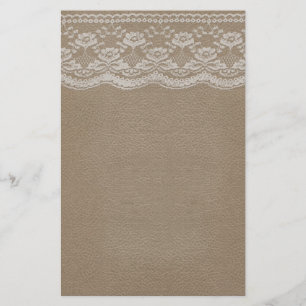 Leather & Lace Wedding Stationery