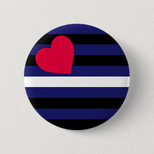 Leather Latex and BDSM Pride Flag 6 Cm Round Badge