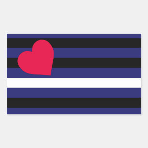 Leather Latex and BDSM Pride Flag Rectangular Sticker