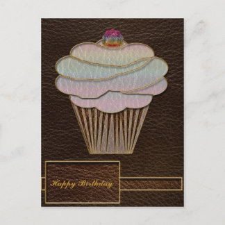 Leather-Look Baking Dark Postcard
