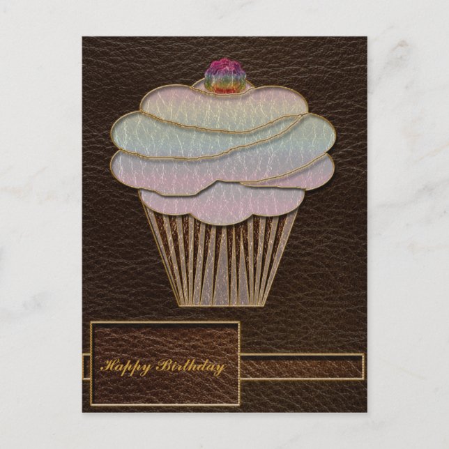 Leather-Look Baking Dark Postcard (Front)