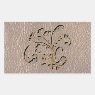 Leather-Look Bouquet 2 Soft Rectangular Sticker