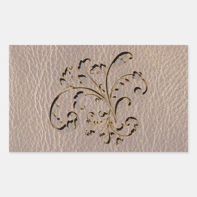 Leather-Look Bouquet 2 Soft Rectangular Sticker (Front)