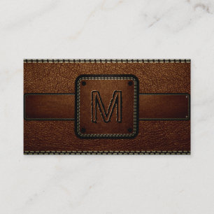 Leather Look Brown Business Card