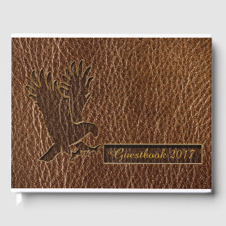 Leather-Look Eagle Guest Book