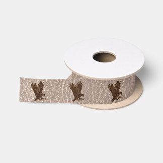 Leather-Look Eagle Soft Satin Ribbon