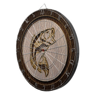 Leather-Look Fish Dark Dartboard