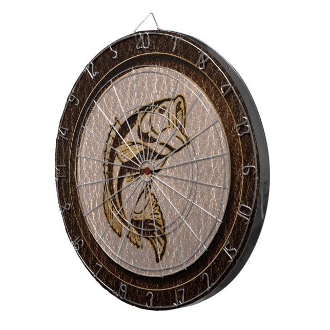 Leather-Look Fish Dark Dartboard (Front Right)