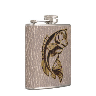 Leather-Look Fish Soft Hip Flask