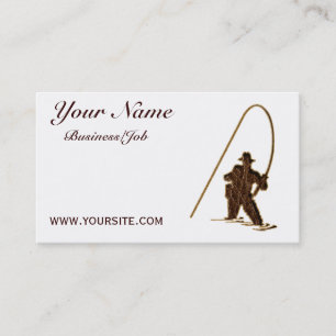 Leather-Look Fisherman customised Business Card