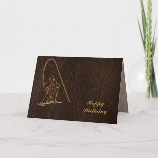 Leather-Look Fisherman Dark Card (Front)