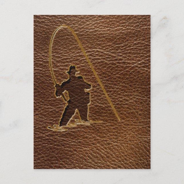 Leather-Look Fisherman Postcard (Front)