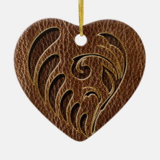 Leather-Look Flower Ceramic Tree Decoration