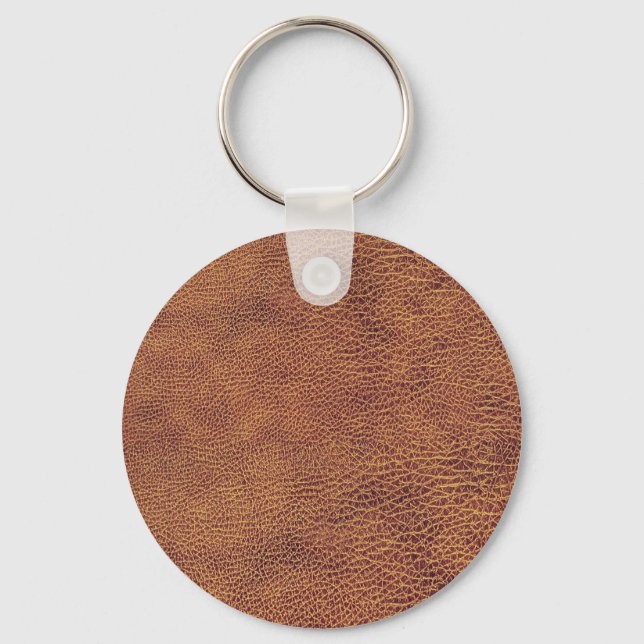 Leather Look for Men or Women Key Ring (Front)