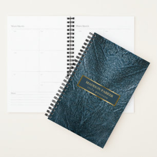 Leather Look Gold Frame Planner