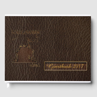 Leather-Look Halloween 1 Guest Book
