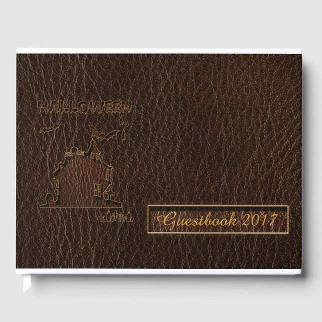 Leather-Look Halloween 1 Guest Book (Front)