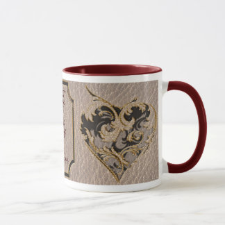 Leather-Look Heart Soft Mug