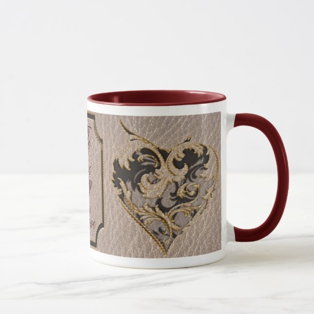 Leather-Look Heart Soft Mug (Right)
