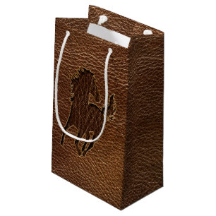 Leather-Look Horse Small Gift Bag
