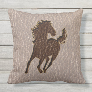 Leather-Look Horse Soft Cushion