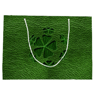 Leather-Look Irish CloverBall Large Gift Bag