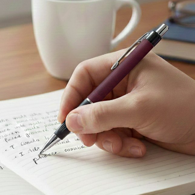 Leather Look Maroon Pen with Customizable Name (Creator Uploaded)