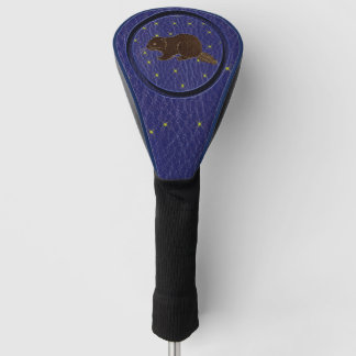 Leather-Look Native American Zodiac Beaver Golf Head Cover