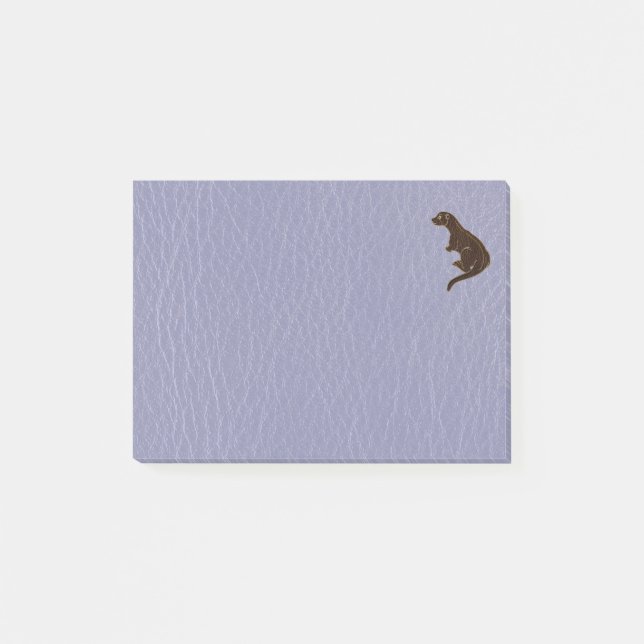 Leather-Look Native American Zodiac Otter Post-it Notes (Front)