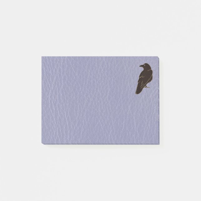 Leather-Look Native American Zodiac Raven Post-it Notes (Front)
