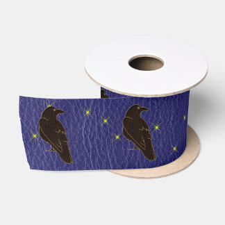 Leather-Look Native American Zodiac Raven Satin Ribbon