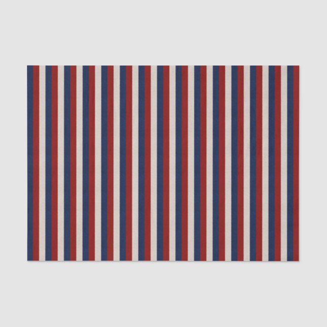LEATHER LOOK PATRIOTIC STRIPES-TISSUE WRAP PAPER (Front)