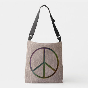 Leather-Look Peace Colour Soft Crossbody Bag