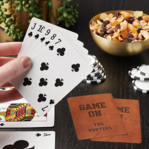 Leather-Look Personalised Playing Cards