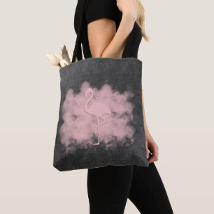Leather  Look Pink Flamingo Cloud Tote