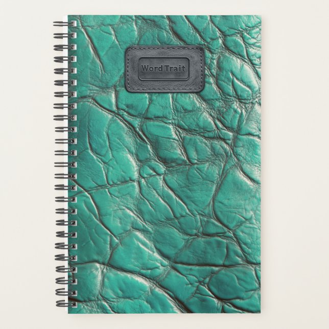 Leather-look Planner - Caribbean Turquoise  (Front)