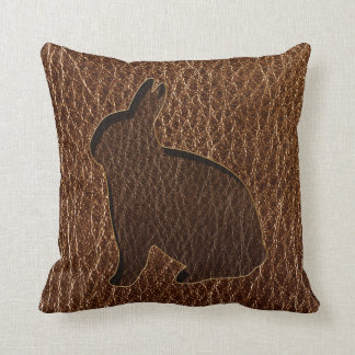 Leather-Look Rabbit Cushion