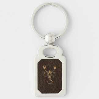 Leather-Look Scorpio Key Ring