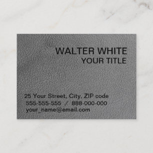 Leather-look texture business card