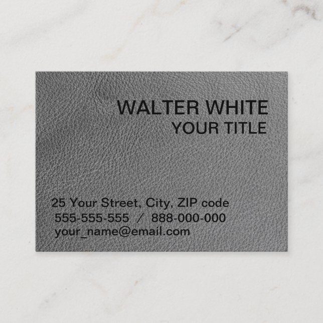 Leather-look texture business card (Front)