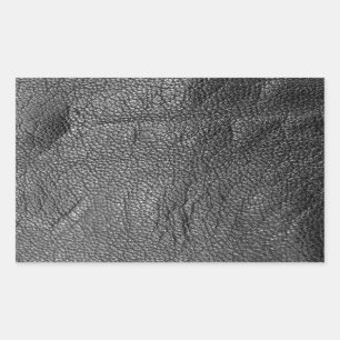 Leather-look texture rectangular sticker