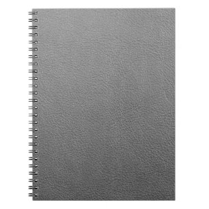 Leather-look texture spiral notebook