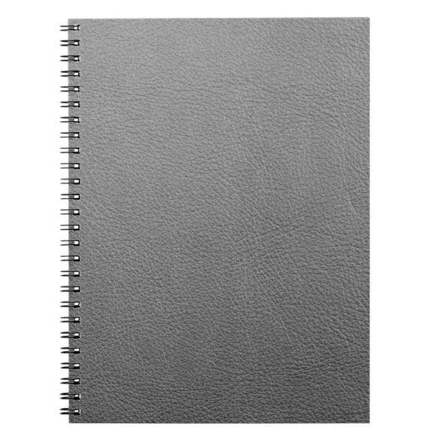 Leather-look texture spiral notebook (Front)