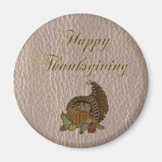 Leather-Look Thanksgiving 1 Magnet
